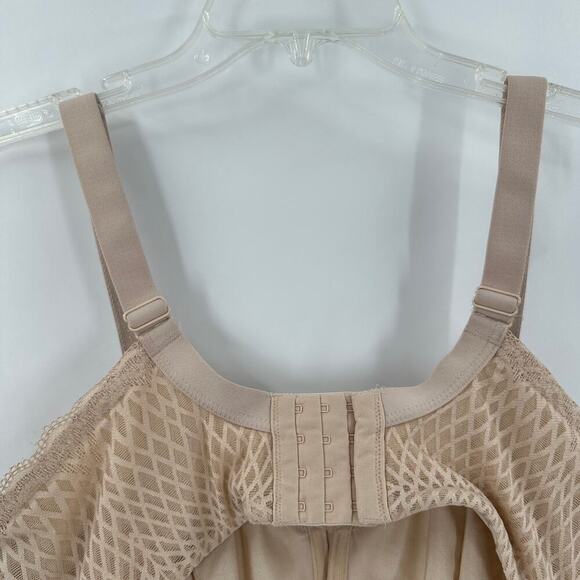 Wacoal Tan Scallop Lace Trim Ultimate Side Smoother Underwire Bra Size 40DDD - Picture 5 of 9